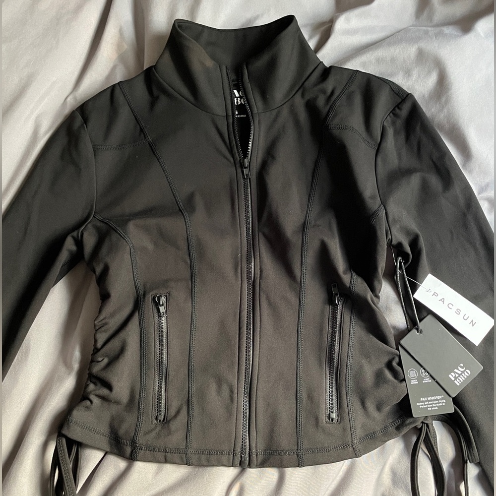Pacsun PAC 1980 Whisper Active Cinched Free Form Jacket (Black)- Small